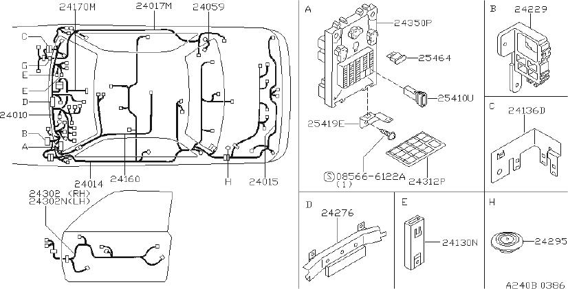 Nissan Altima Connector Harness Repair, 2P. ROOM, FITTING, ENGINE