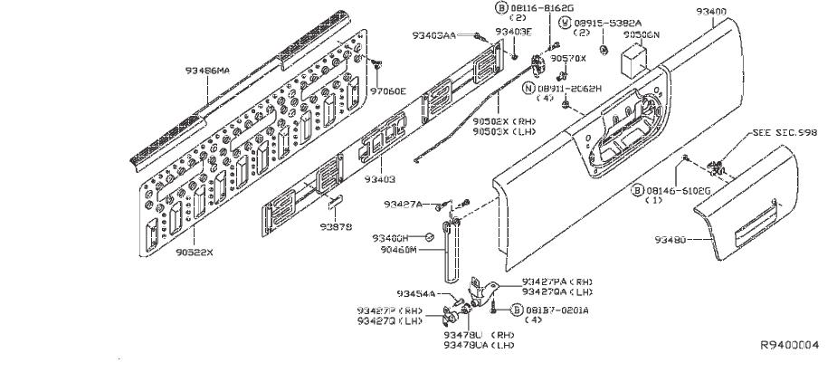 Nissan-Frontier-Tailgate-Trim-Cover-(Rear).-BODY---K0520-...